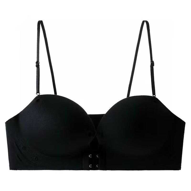 Front buckle type beautiful back without thin shoulder straps tube top underwear women gather small breasts to show big but not empty cup