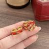 Festlicher chinesischer Emaille, Nationaler Stil, Phönix-Segenszeichen offener Ring, Nationaler Stil, Personalisierbares Retro-Stacking, Tragen von Nischenringen