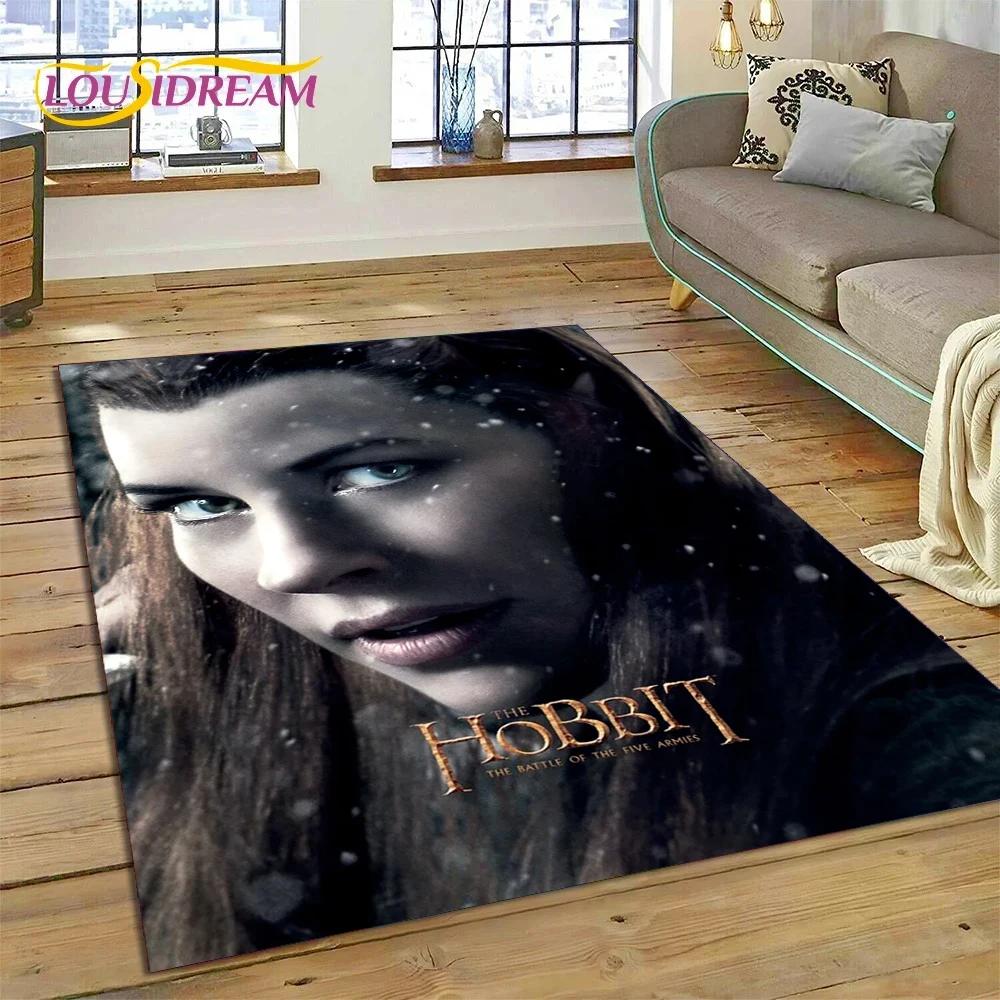 3D L-Lord of The Rings H-Hobbit Movie HD Rug Carpet for Living Room Bedroom Home Decor,Non-slip Decoration for Sofa Doormat Gift