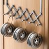 Scalable Hook Behind The Door Carbon Steel No Punching Required Cabinet Coat Hook Waterproof Wear-resisting Bedroom Storage Rack
