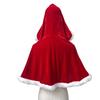 [Ymgot] Santa Poncho, Christmas Santa Claus Cloak, Christmas Cosplay Cape, Red/Green (Red)