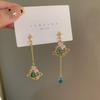 S925 Sterling Silver Planet Tassel Earrings with Cute Rabbit Design