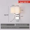 Modern American Fabric Wall Lamp with USB Charge - Hotel Bedroom Reading Light