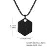 Vnox 60cm Stylish Dog Tag Pendant Neckalce for Men, Stainless Steel Geometric Box Chain Necklace, Birthday Graduate Father Gift