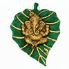 RecraftJoy Leaf Ganesh Metal Wall Hanging for Main Door & Entrance | Small Ganesha Idol Wall Hanging for Living