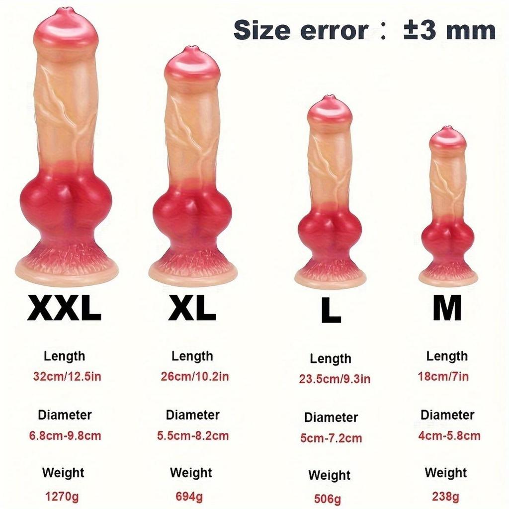 Realistischer Tierpenis-Dildo, Analplug, Prostatamassage, G-Punkt, Stimulation der Klitoris, starker Saugnapf, riesiger Weichtier-Penis, S/M/L/XL/XXL, Sexspielzeug