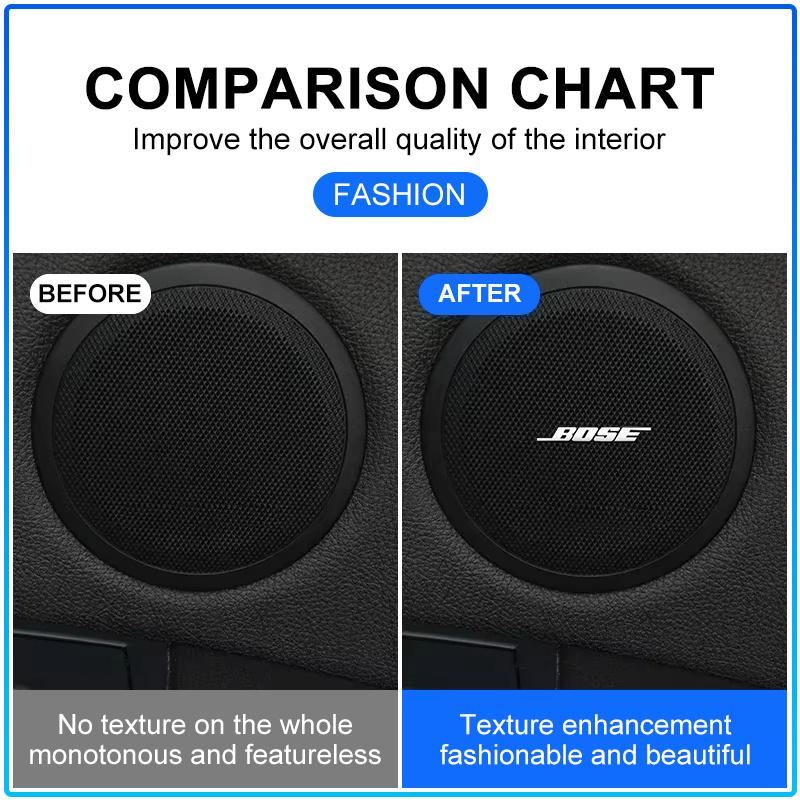 Neues BOSE Buchstabenlogo Auto-Audio-Stereo-Abzeichen Selbstklebender Metallaufkleber Für Autotür Lautsprecher Hochtöner Modifikation