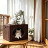 Unique Girl Cat Friendship Statues Plastic Girl Cat Ornaments Desktop Cat Figurine  Living Room