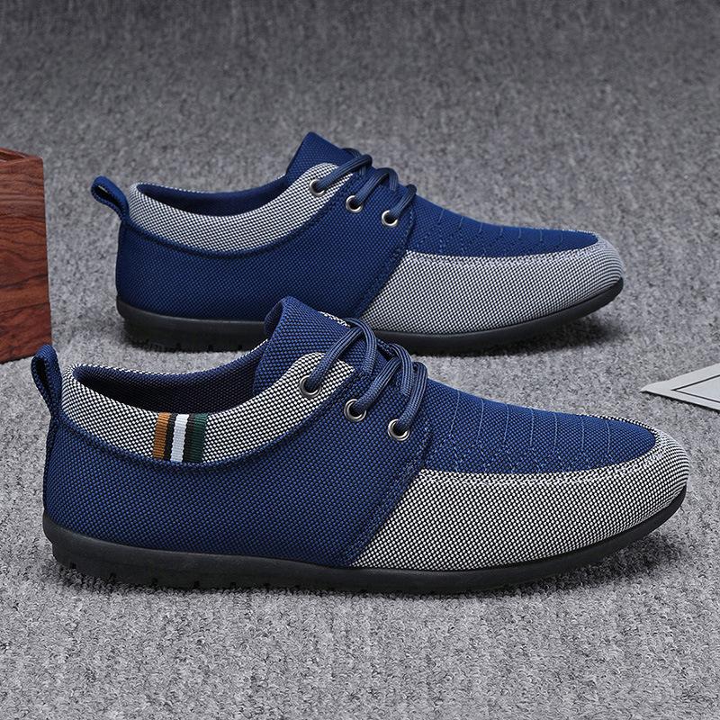 Large Size Men's Shoes 2025 New Breathable Canvas Shoes Korean Version Trendy Low-top Casual Shoes Versatile Work Shoes Men