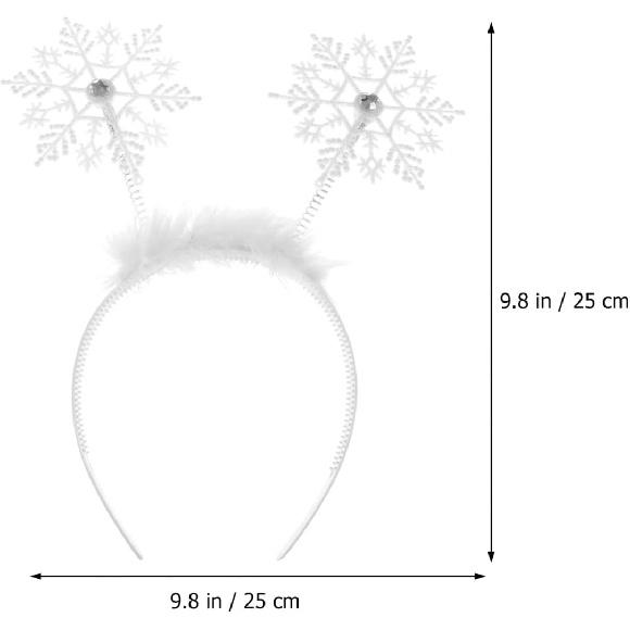 Christmas Headband 6pcs Christmas Decorative Headband Adorable Hair Bands Cute Snowflake Hair Hoops Snowflake Headdress Birthday Favors Halloween