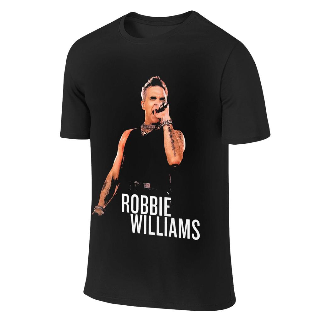 Robbie Williams Live 2025 Tour Concert Apparel Men Women T Shirt Cotton Tee Graphic Printing  T-shirt Clothing