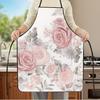 1pc Floral Rose Apron, Ideal for Home Kitchen and Baking, Perfect Gift for Couples, Dreamy Design, Polyester Apron with Elegant Watercolor Style, Dura