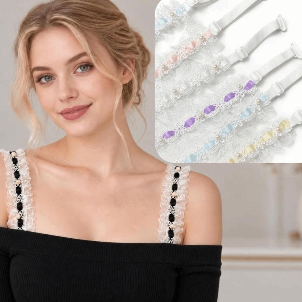 Sweet Flowers Lace Bra Straps Adjustable Lace Lingerie Strap Elastic Bra Strap  Wedding Party