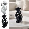 Artistic Cat Figurine 3D Printed Hollow Figurine Modern Black White Kitten Statue Decorative Animal Sculpture Desk Decoration Gift for Lovers