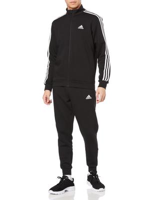 Basic 3-Stripes Fleece Track Suit Men's Black/White IJ6067 Size M