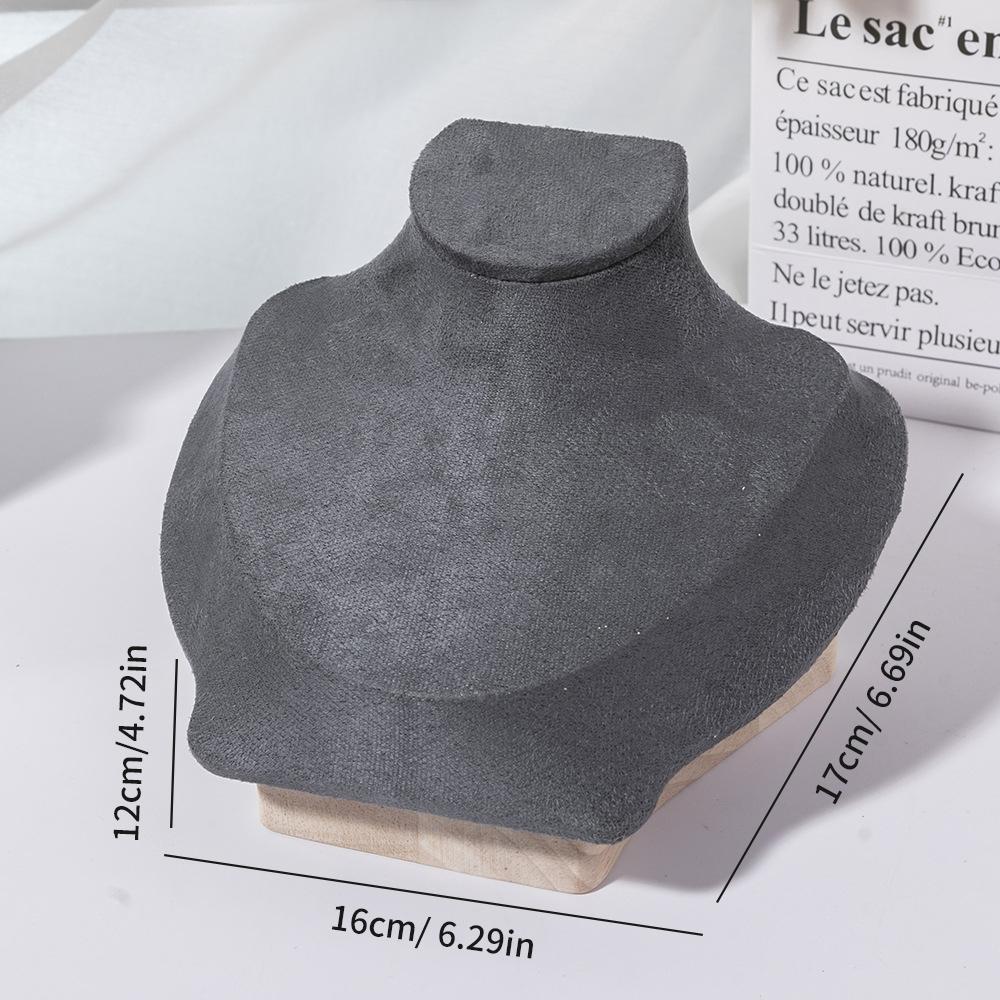 

Linen Necklaces Pendant Portrait Showcase Display Shelf Window Stand Jewelry Pendants Bust Mannequin Holder Rack Organizer серый