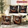 Boho Tribal Sloth Throw Pillow Covers Pattern Cushion Cover Suitable for Sofa Bedroom Car Pillow Cover