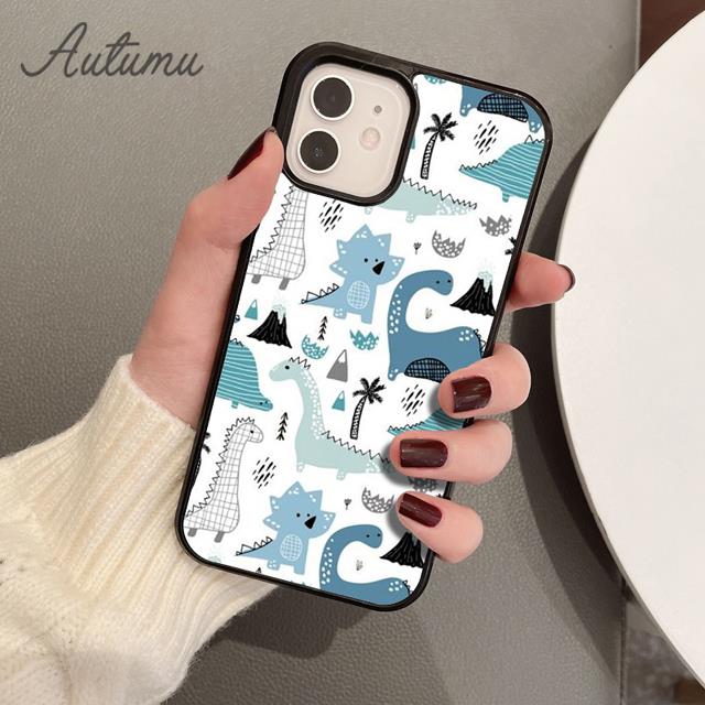 Baby Dino Phone Case for iPhone 17 Air 15 16 16e 11 12 13 14 Pro Max Plus Cover Coque Fundas Shell