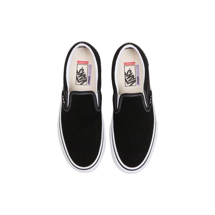 Vans Skate Slip-On Black Checkerboard Unisex Sneakers White VN0A5FCAY28