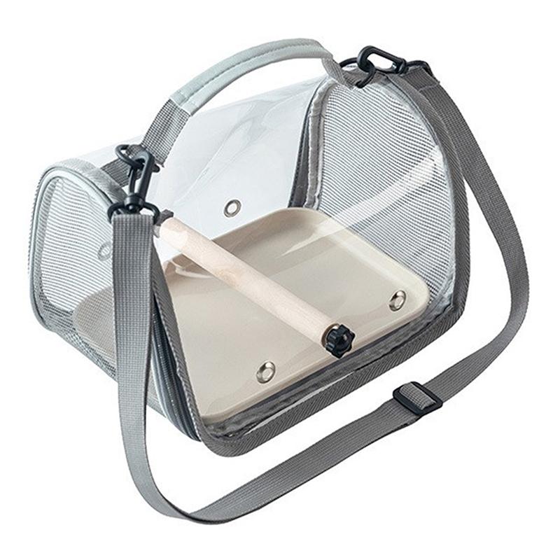 Parrot Portable Travel Carrier Transparent Waterproof Outdoor Bird Bag for Small Parakeets Lovebirds Vet Appointments