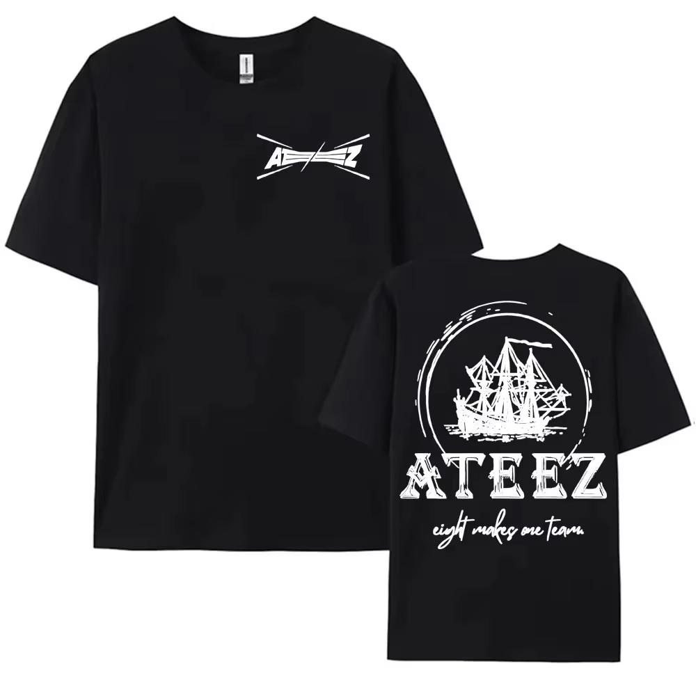 

2025 Ateez World Tour Towards The Light Will To Power T Shirt Tee Women Korean Fashion High Quality Oversize Cotton T-shirts Top 4XL