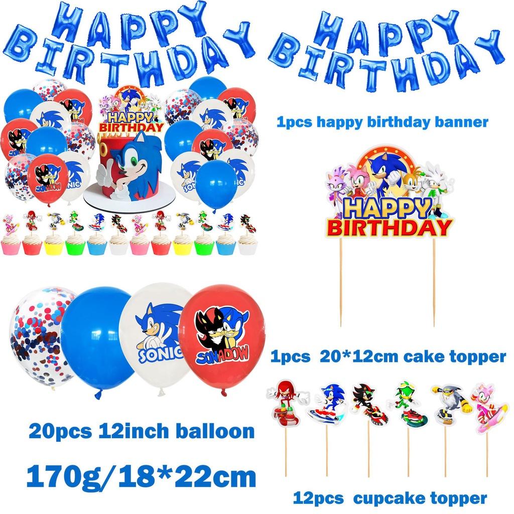 Balloon Cartoon Blue Pink Dog Cake Topper Birthday Decoration Party