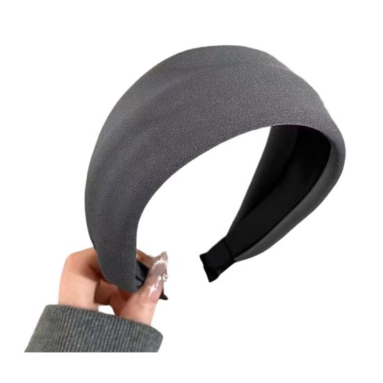 

Women Headband Non-woven Fabric Wide-brimmed Headband Washing Face Makeup Small Face Hair Hoop Hair Accessory сірий