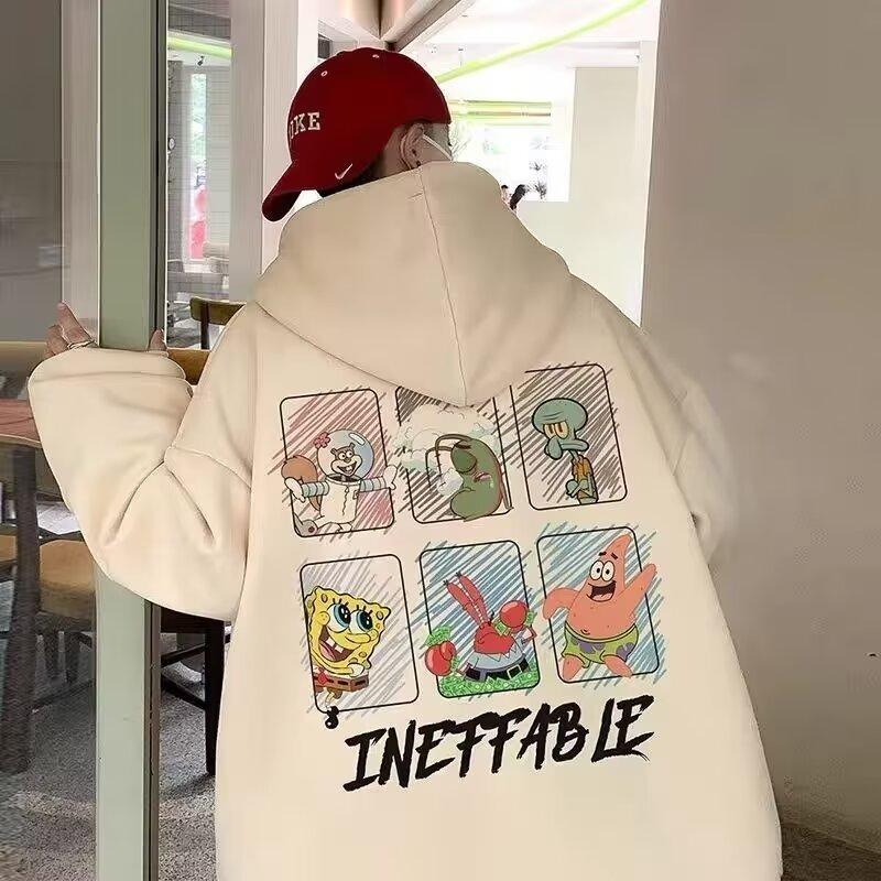 Retro svetr Hong Kong Style Pánské Jarní a Podzimní Pánský svetr s kapucí Americký Heavy High Street Ins Fashion Brand Baggy Coat