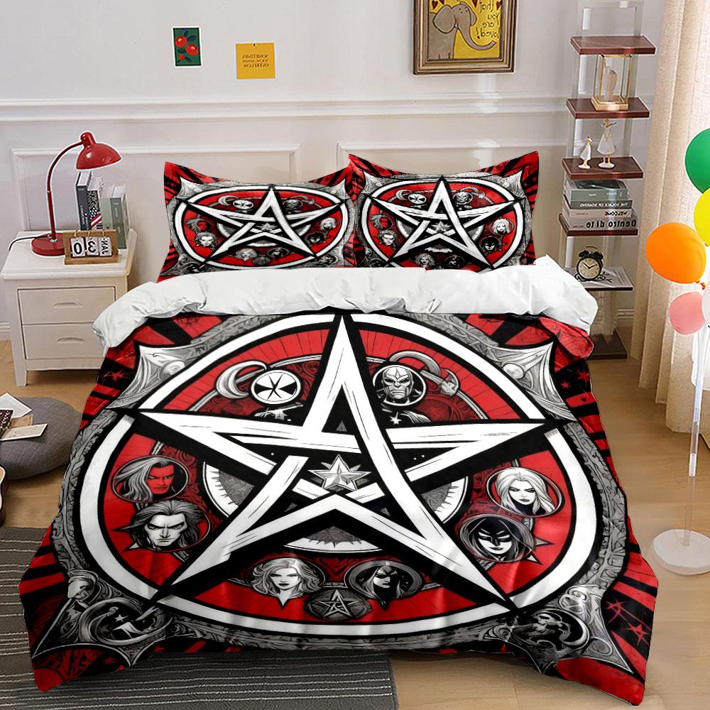 Mystic Themed Three-Piece Set Display Kid'S And Adults' Bedroom Decor, Exquisite Three-Piece Bedding Set Gift