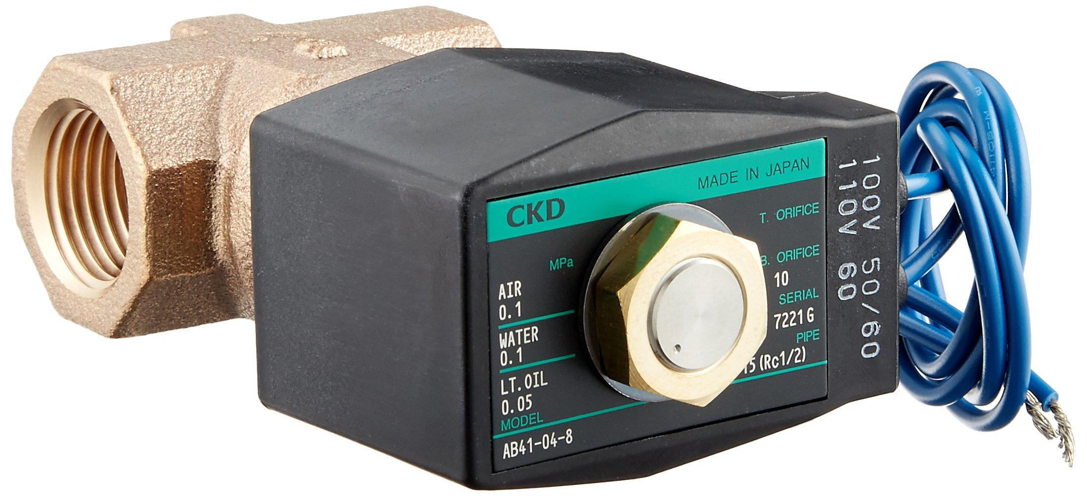 

CKD Direct-Acting 2-Port Valve, Normally Open, AB41-04-8-AC100V