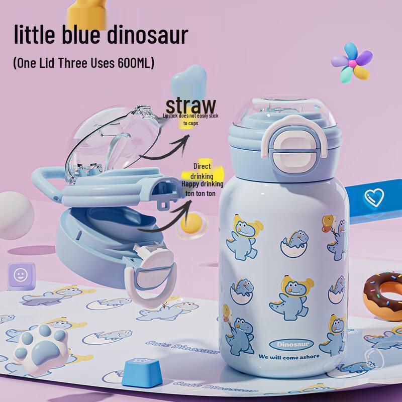 Cute Cartoon Kids Dual-Drink Water Bottle