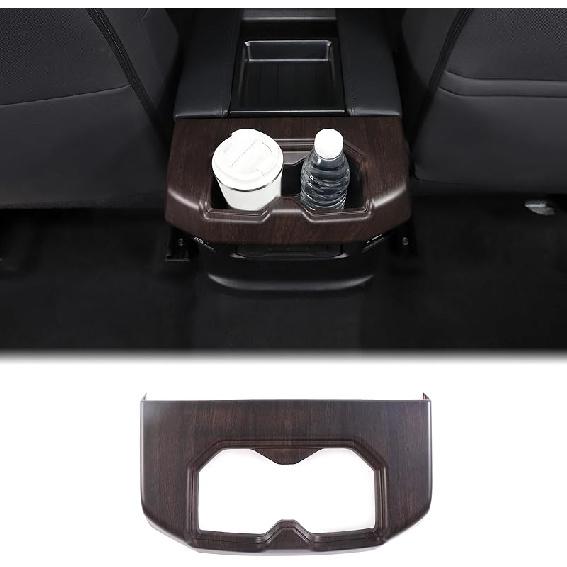Aunginsy Car Rear Seat Central Armrest Cup Holder Cup Trim Frame Cover Compatible with Toyota Tundra/Sequoia 2022-2025 Car Back Center Console Water