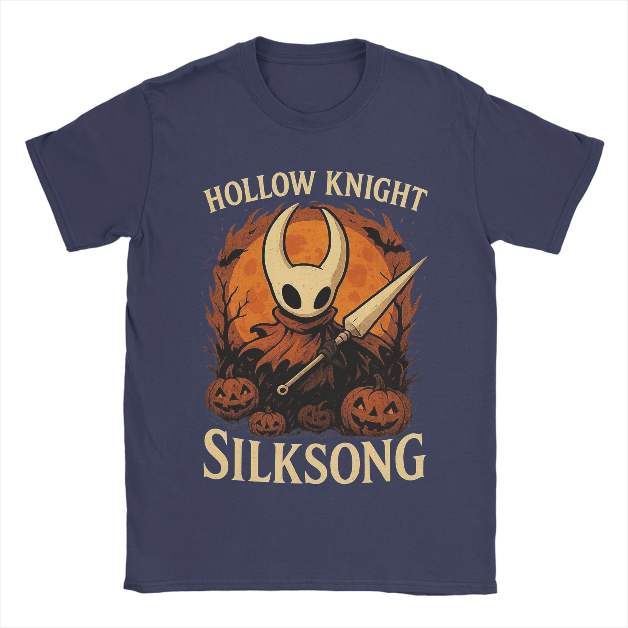 

Hollow Knight Silksong Halloween T-Shirt Men Fashion Pure Cotton Tees Round Neck Short Sleeve T Shirt Gift Idea Clothes 4XL