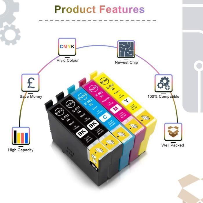 Ink Cartridge - UNIPLUS - 502XL - Compatible Epson - Multipack 5 - Black, Cyan, Magenta, Yellow