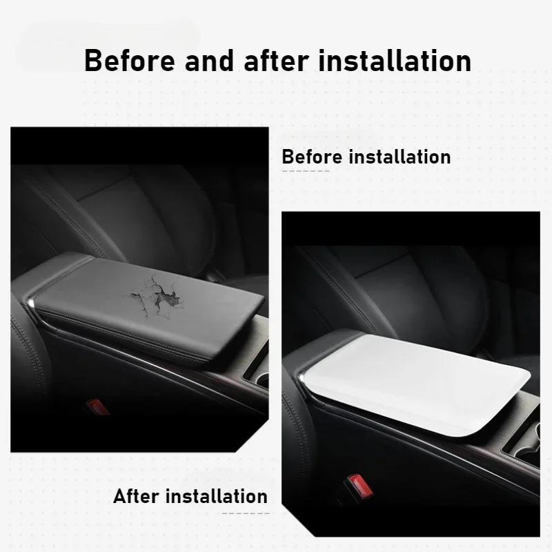 Center Console Arm Rest Protector Case Pad for Tesla Model X S Armrest Box Protective Cover Anti-scratch TPE Car Accessories