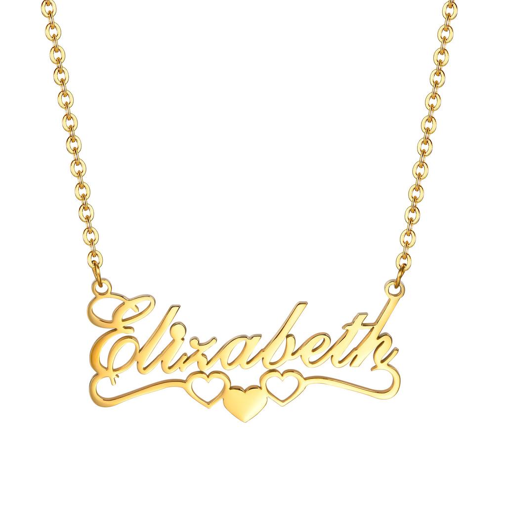 Personalized Name Necklace for Little Girl Boy, Stainless Steel Initial Customized Gift, Mom To Son/daughter