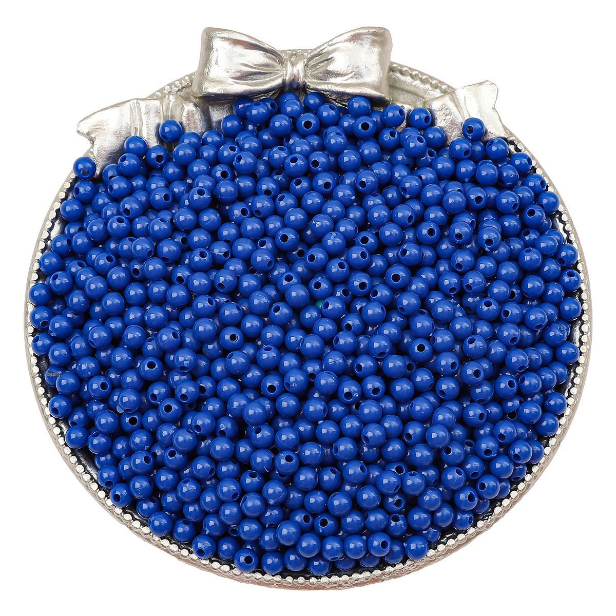 

Акрилові круглі намистини однотонні 3/4 мм для DIY ручного виготовлення браслетів та аксесуарів для прикрас. 4mm Diameter 1mm Hole (about 300 pieces)