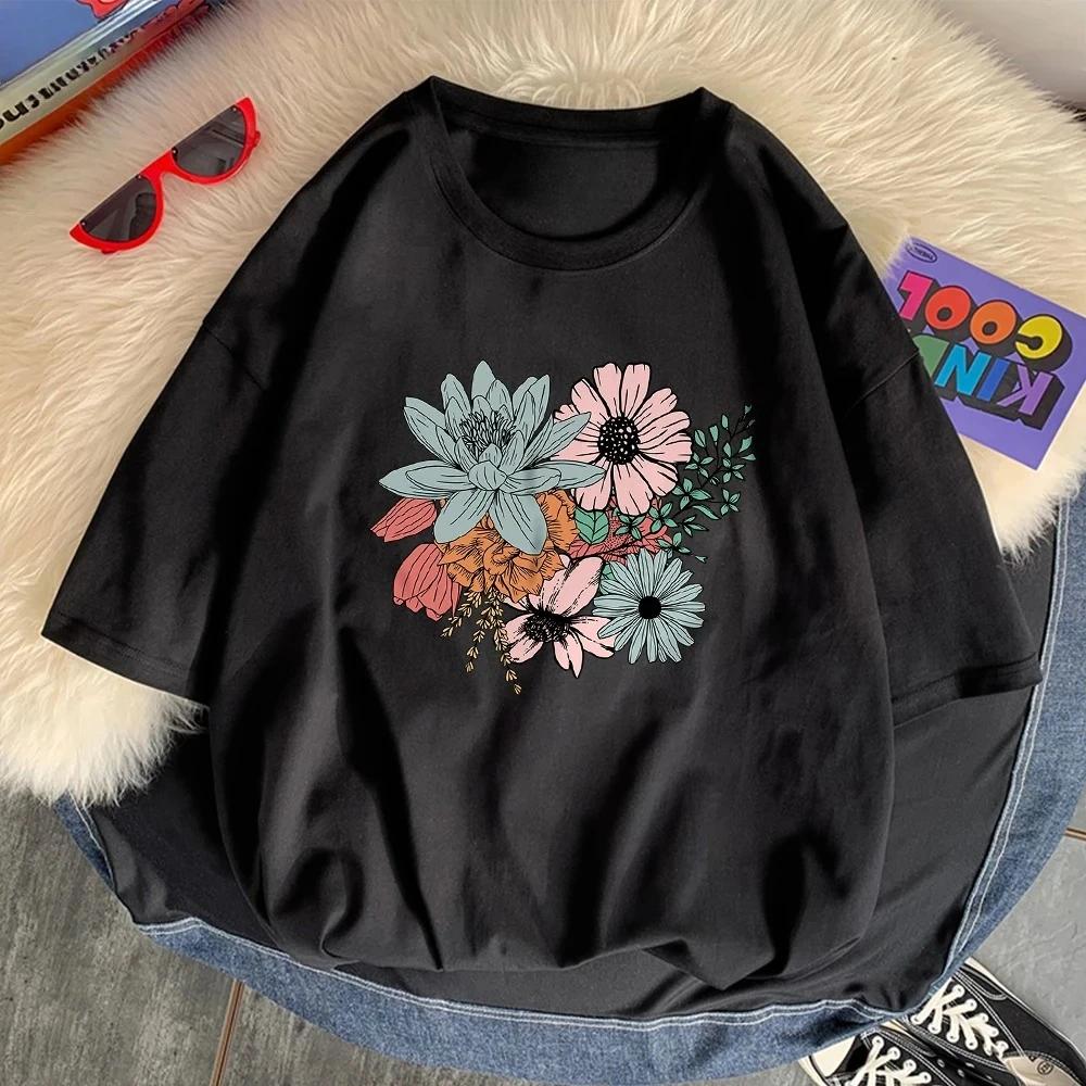 In Spring Flowers Bloom In Full Bloom Unisex TShirt Graphic Funny Tee Clothing Outdoor T Shirt Personality Tops Graphic T Shirts