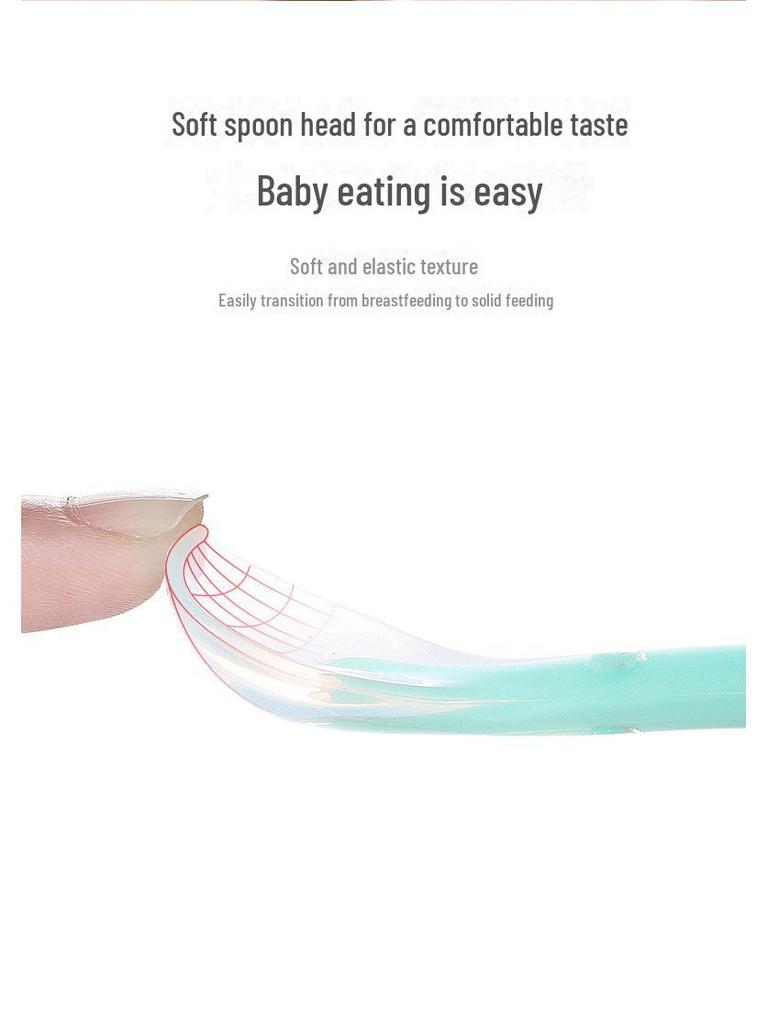 Silicone Baby Feeding Spoon Set for Newborns - Soft Training Utensils for Easy Meal Supplementation