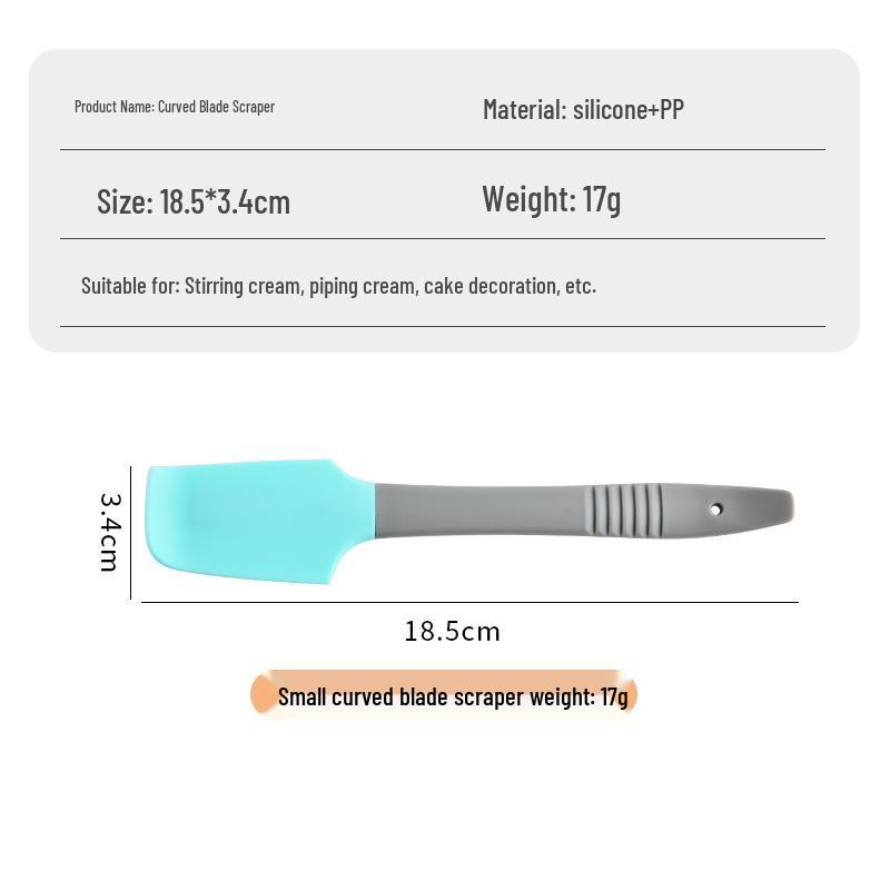 Two-Piece High-Temperature Silicone Spatula Set for Baking and Mixing