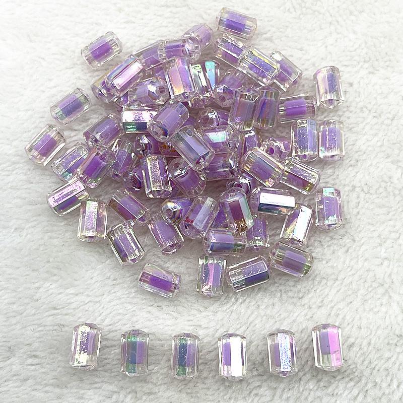 30pcs 12x7mm Matte/Transparency/AB Colour Acrylic Cylinder Beads Loose Spacer Beads for Jewelry Making DIY Bracelets Accessories