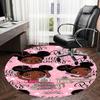 1PC Princess Little Non-Slip Floor Round carpet, Office, family, bedroom, Large Area Rug Indoor Rugs,  Durable PolyesterH0342