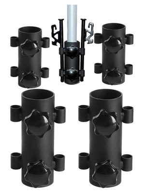 Tent Pole Fixing Holder Tarp Pole Fixer Peg Support Tent Installation Camping Climbing of S.fields.inc (Set 4)