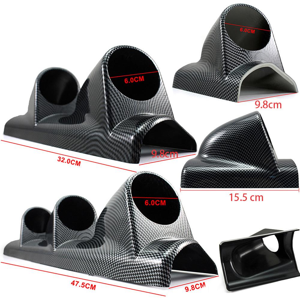 Right 60mm Car Gauge Pod Universal Black/Carbon Color Single Double Triple Car Meters Holder for Right Drive Car for 60mm Gauges