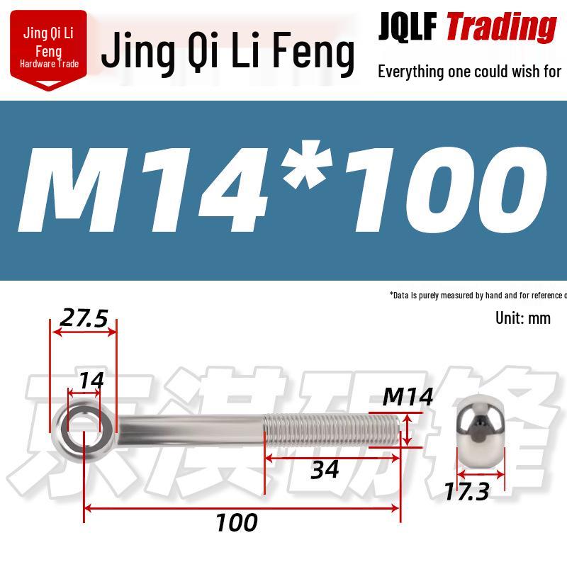 Stainless Steel GB798 Eye Bolt, Full Series M5-M16