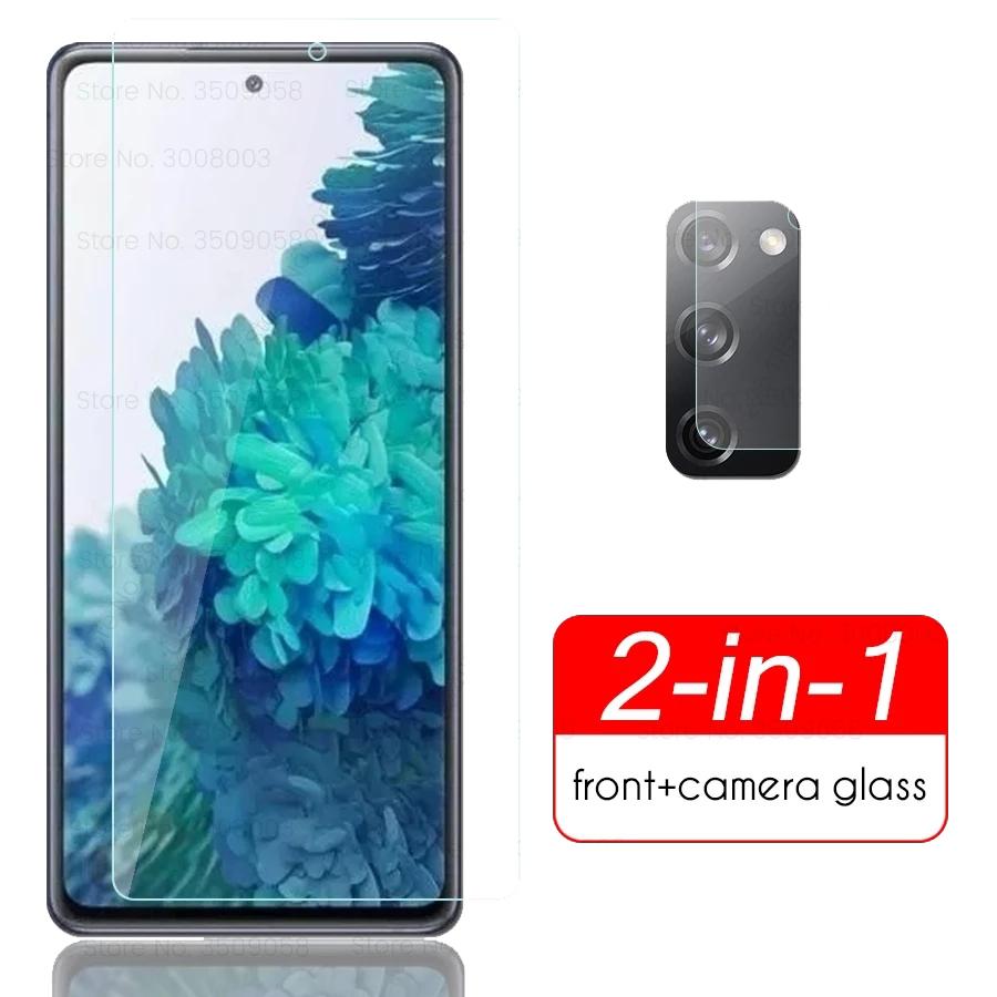

2 в 1 закаленные стекла для Samsung 01 21 31 41 51 71 21s 30 50 30S M 01 11 21 31 51 S20 FE S10 Lite 2020 S20 Плюс экран Протектор объектив объектива