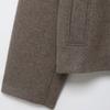 Womens Short Wool Blend Coat 2025 Winter Street Style Casual Outerwear With Button
