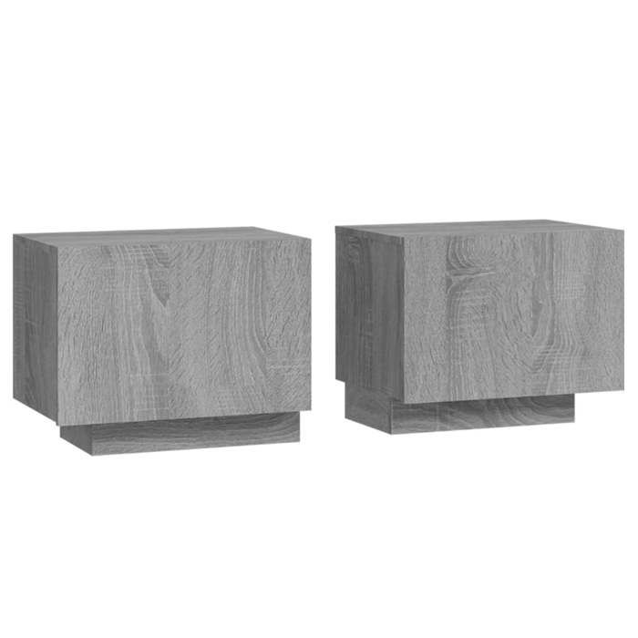 Maison Exclusive - Sonoma Grey Bedside Table 100x35x40 Cm Engineered Wood