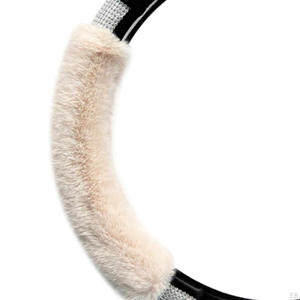 Car Steering Wheel Cover Protector 15 Inch Auto Interior Accessories Odorless Plush Anti Slip