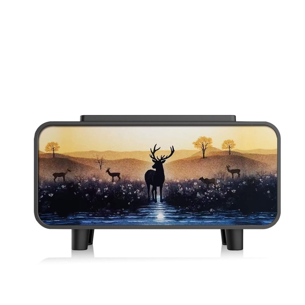 

Увлажнитель воздуха для камина, безводный, с автоматическим отключением, диффузор ароматических масел со светодиодной подсветкой для дома, креативный USB-диффузор ароматов USB Cable олений